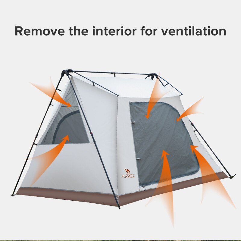 CAMELCROWN Outdoor Camping automatic Quick Build tent Large Capacity 3-4 Persons tent Large Space · v21