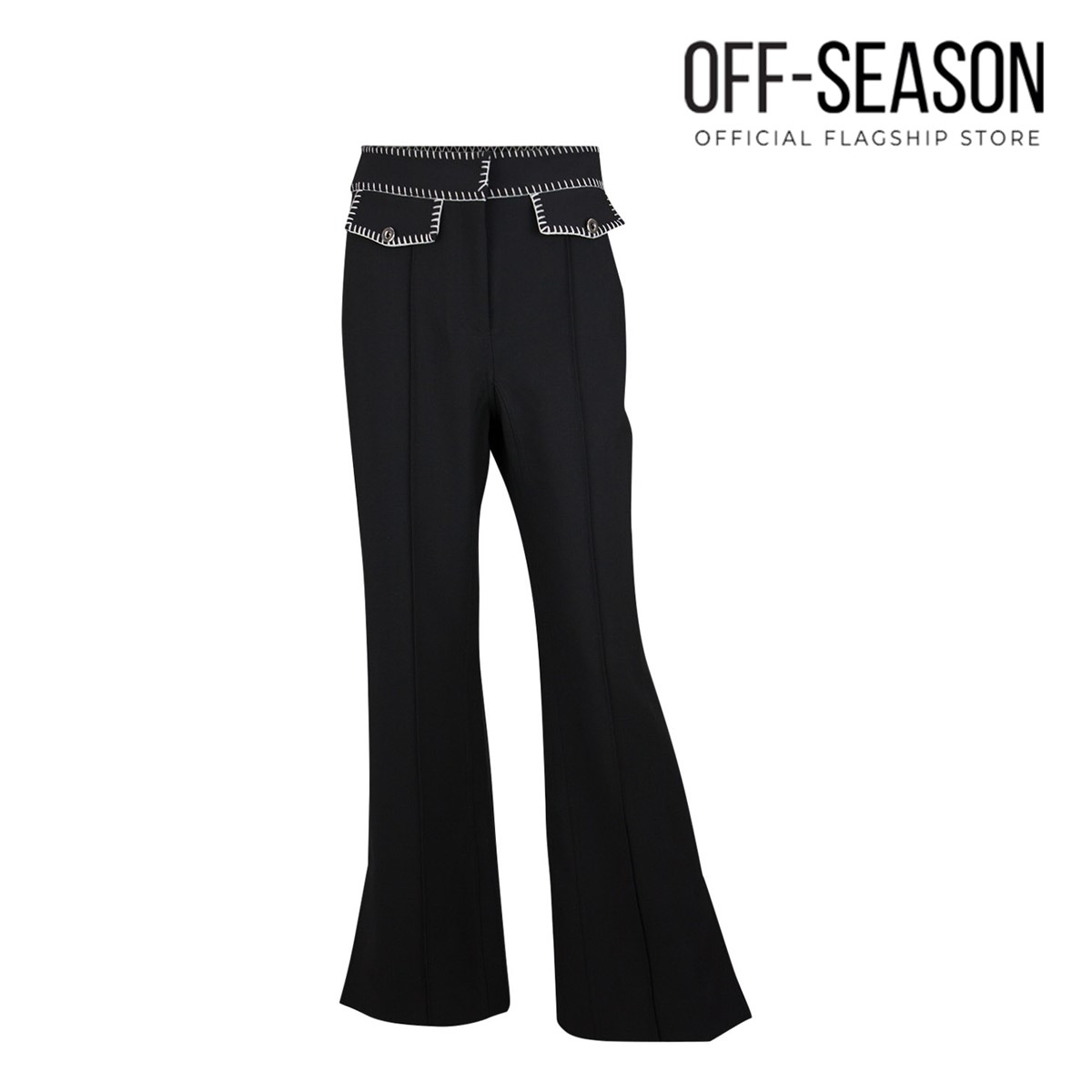 Off-Season Clearance Xinnatex Flared Trousers in Black, Dawn Blue & Pale Green · v2