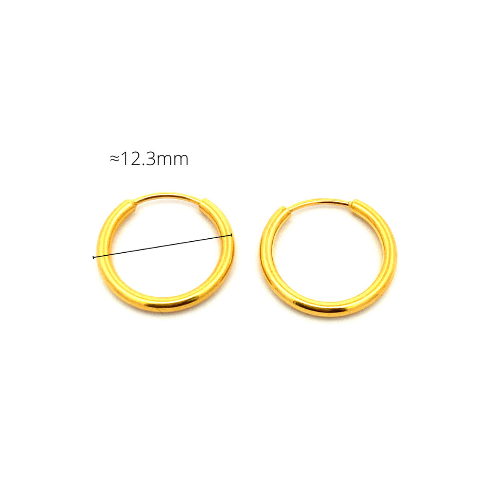 Top Cash Jewellery 916 Gold Loop Earrings · v2