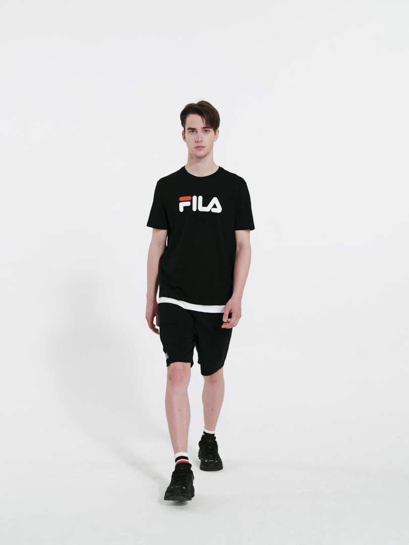 FILA CORE LIFESTYLE-T-shirt met korte mouwen voor heren in roze (uniseks)