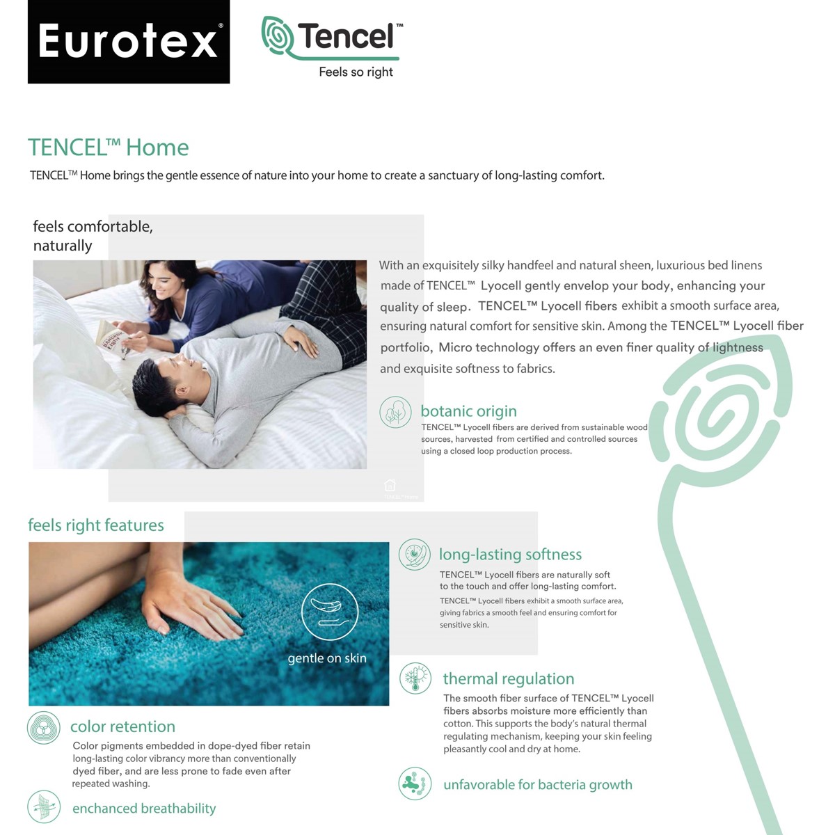 Eurotex Mod Living, 1200 İplik Sayısı, %100 TENCEL™ Elyaf, Lastikli Çarşaf Takımı/Yatak Takımı, Kegan