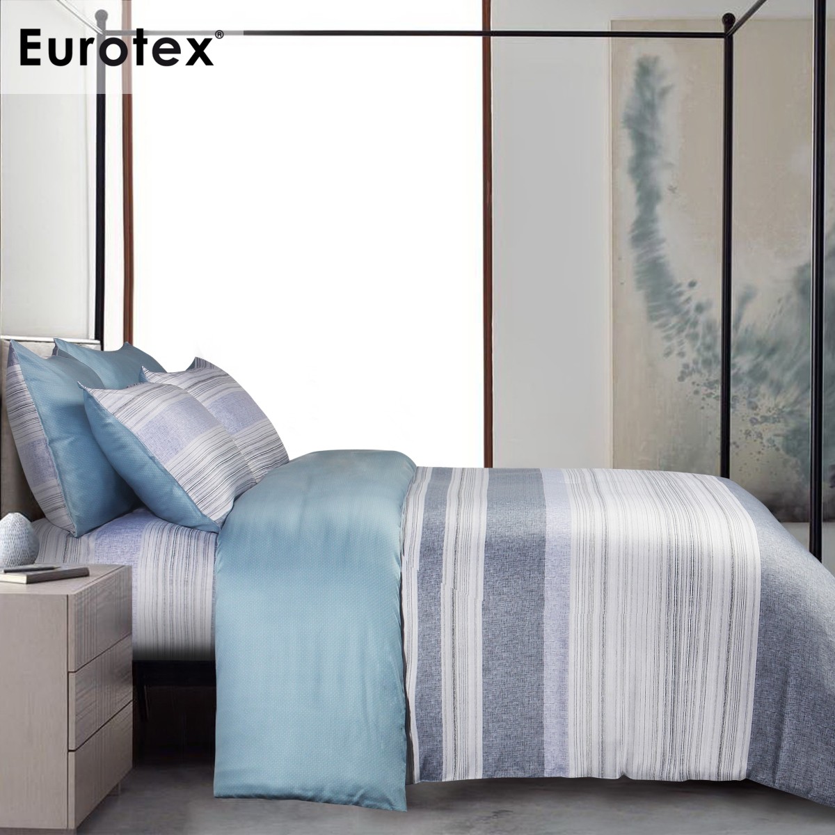 Eurotex Mod Living, 1200 Thread Count, 100% TENCEL™ Fibers, Fitted Bedsheet Set / Bedset, Dylan
