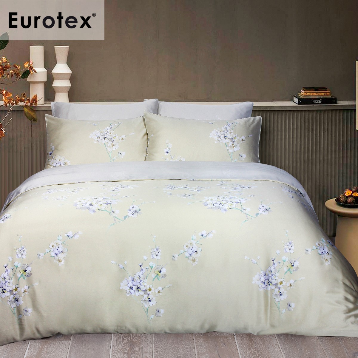 Eurotex Mod Living, 1200 Thread Count, 100% TENCEL™ Fibers, Fitted Bedsheet Set / Bedset, Brenda