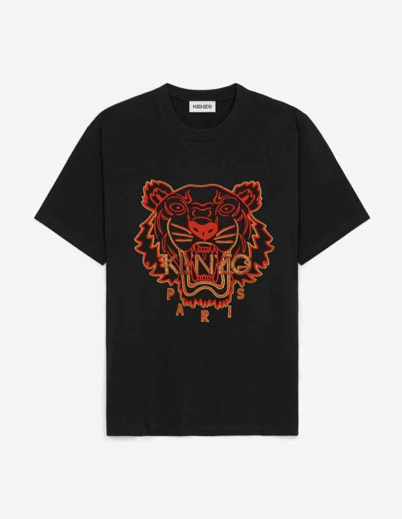 [Jshopspree]Authentic Kenzo Embroidered Tiger Eye Print Tee · v4