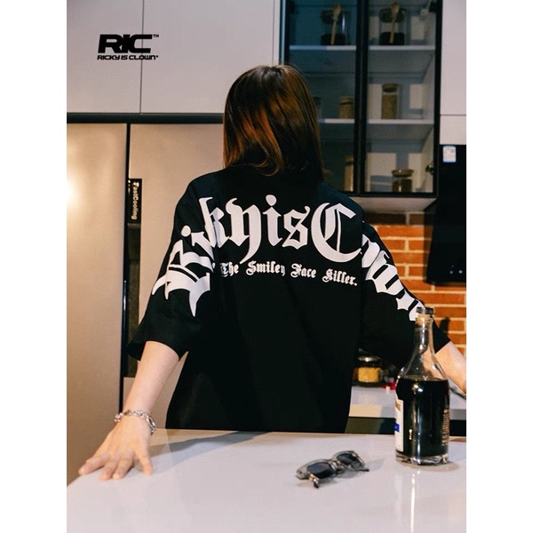 [Jshopspree]Authentic Rickyisclown Gothic Logo Oversized Tees · v4