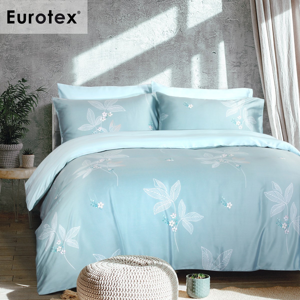 Eurotex Mod Living, 1000 Thread Count, 100% TENCEL™ Fibers, Fitted Bedsheet Set / Bedset, Estrel