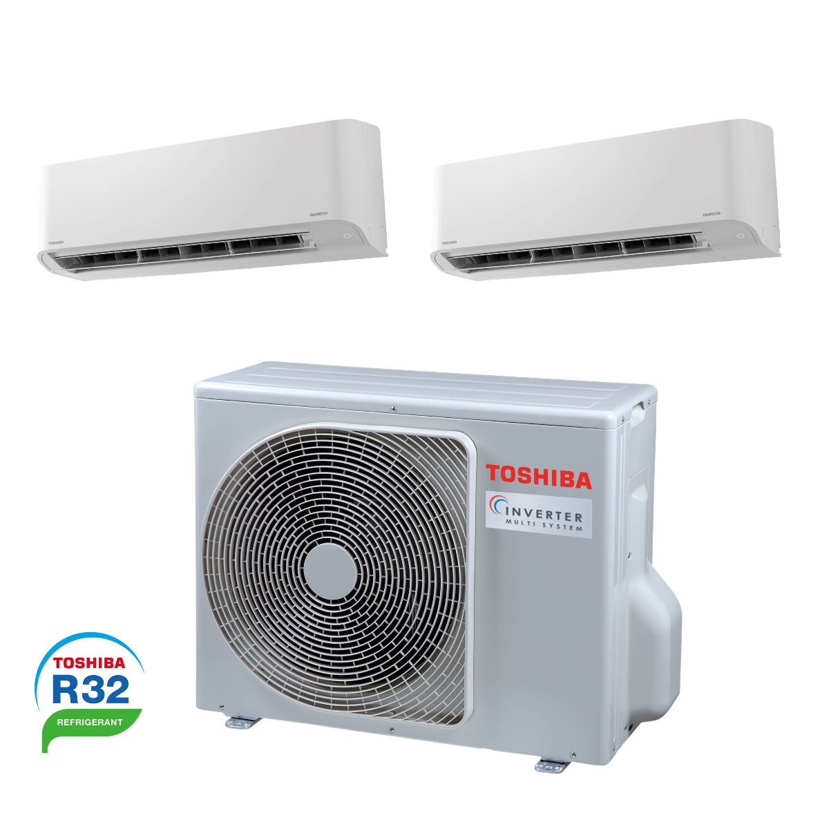 TOSHIBA SYSTEM 2 AIRCON — R32 RAS2M21U2ACVGSG-1XRASM13U2KCVGSG1-1XRASM18U2KCVGSG