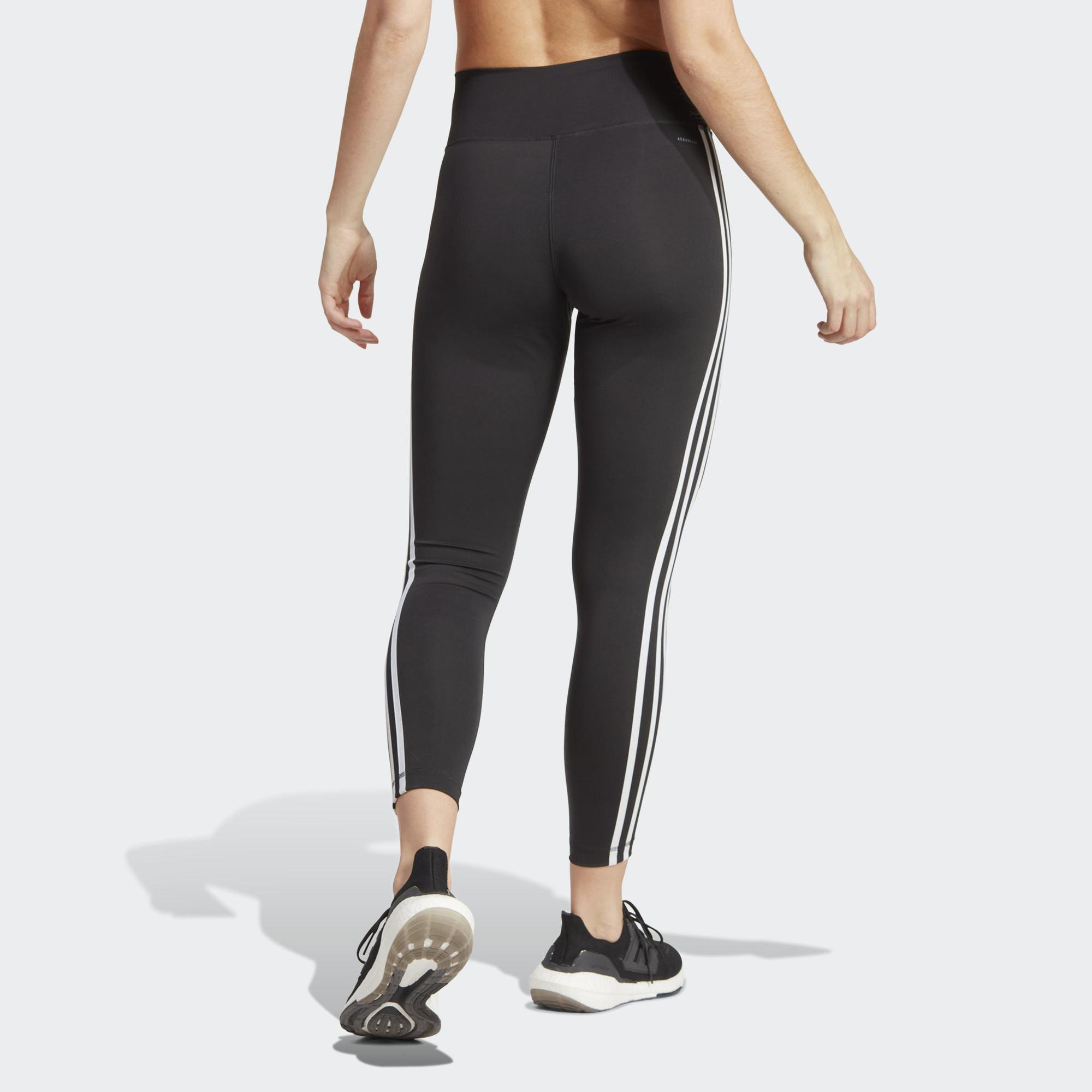 adidas Training Train Essentials 3-Stripes High-Waisted 7/8 Leggings Women Black HT5438 · v2