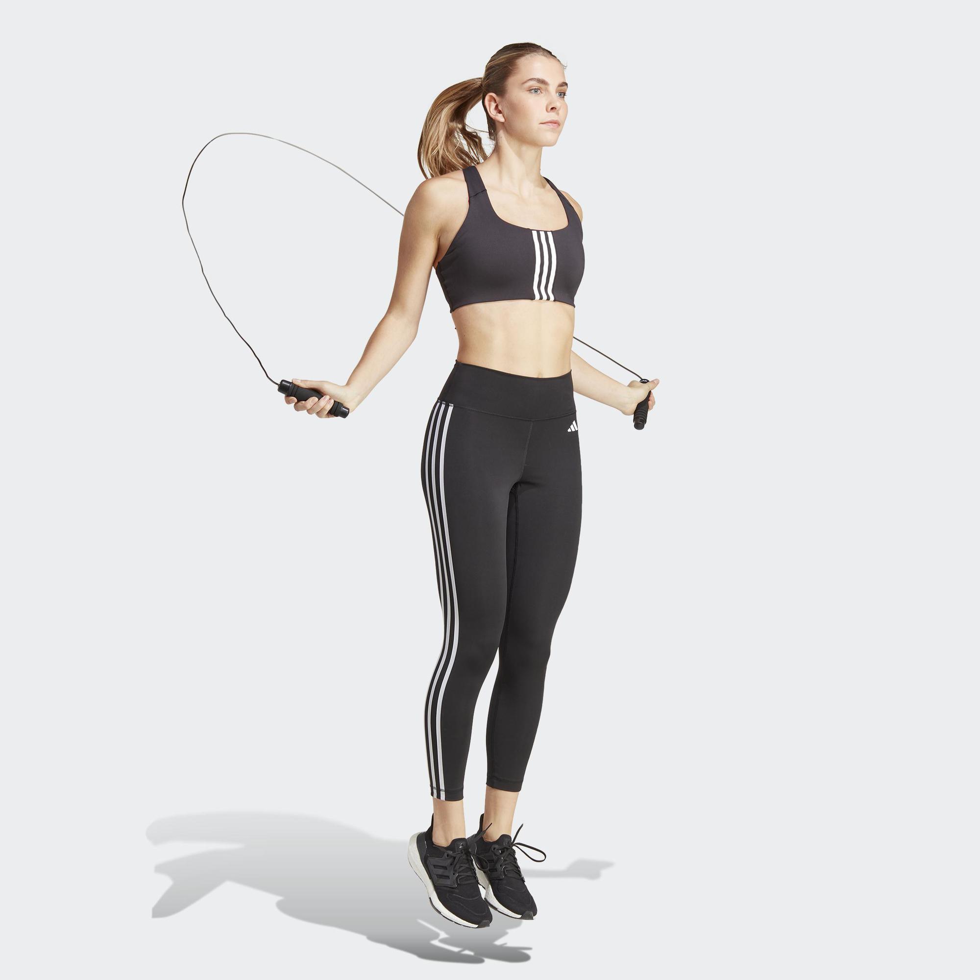adidas Training Train Essentials 3-Stripes High-Waisted 7/8 Leggings Women Black HT5438 · v2