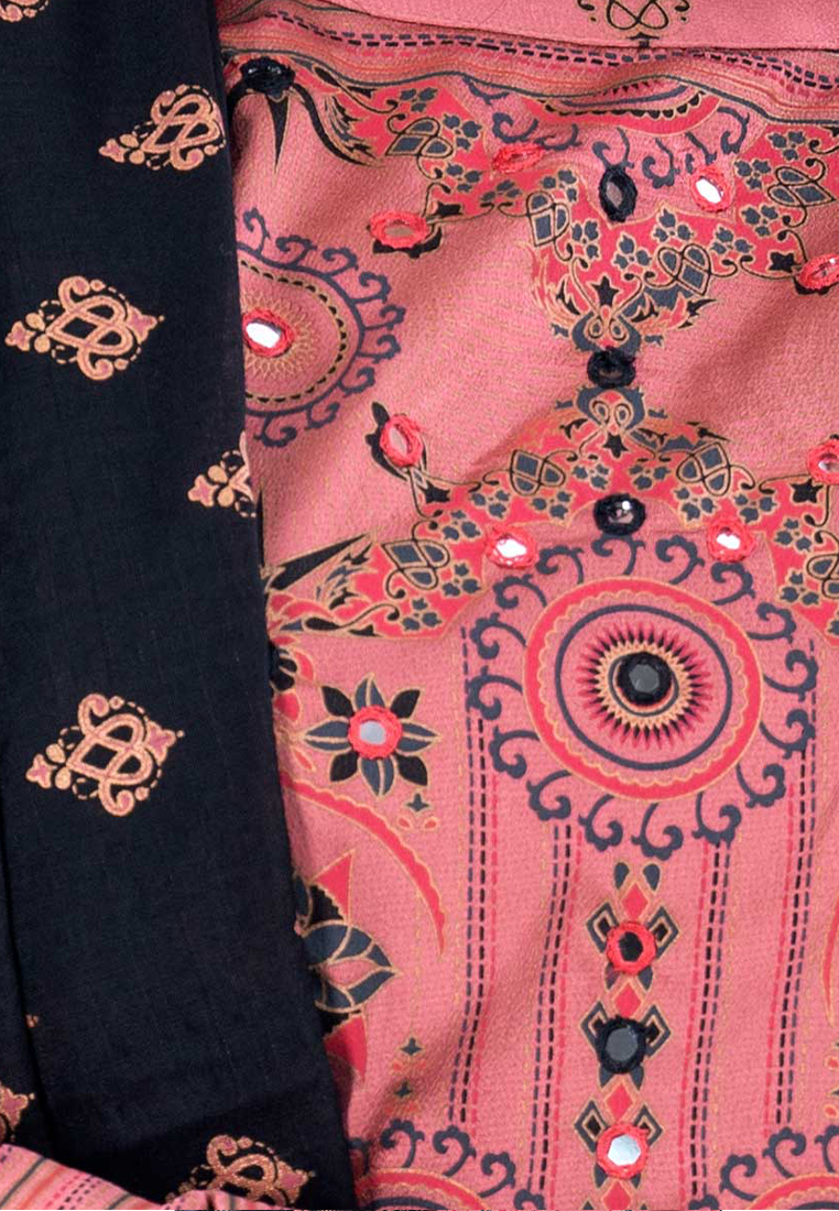 Le Reve Pink Crepe Ethnic Style Salwar Kameez · v5