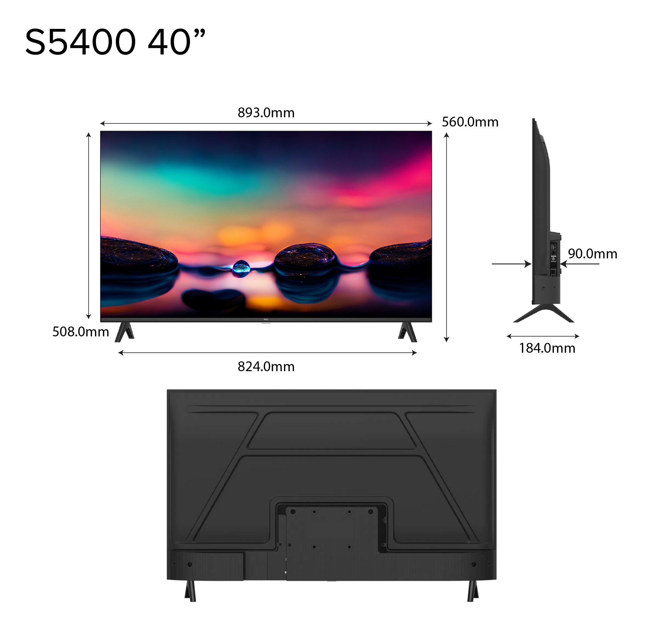 Nuevo | Televisor inteligente TCL S5400 Full HD Google TV | 32, 40 y 43 pulgadas | Smart TV LED | Televisor de pantalla plana inteligente | Microatenuación | Dolby Audio | HDR | Chromecast