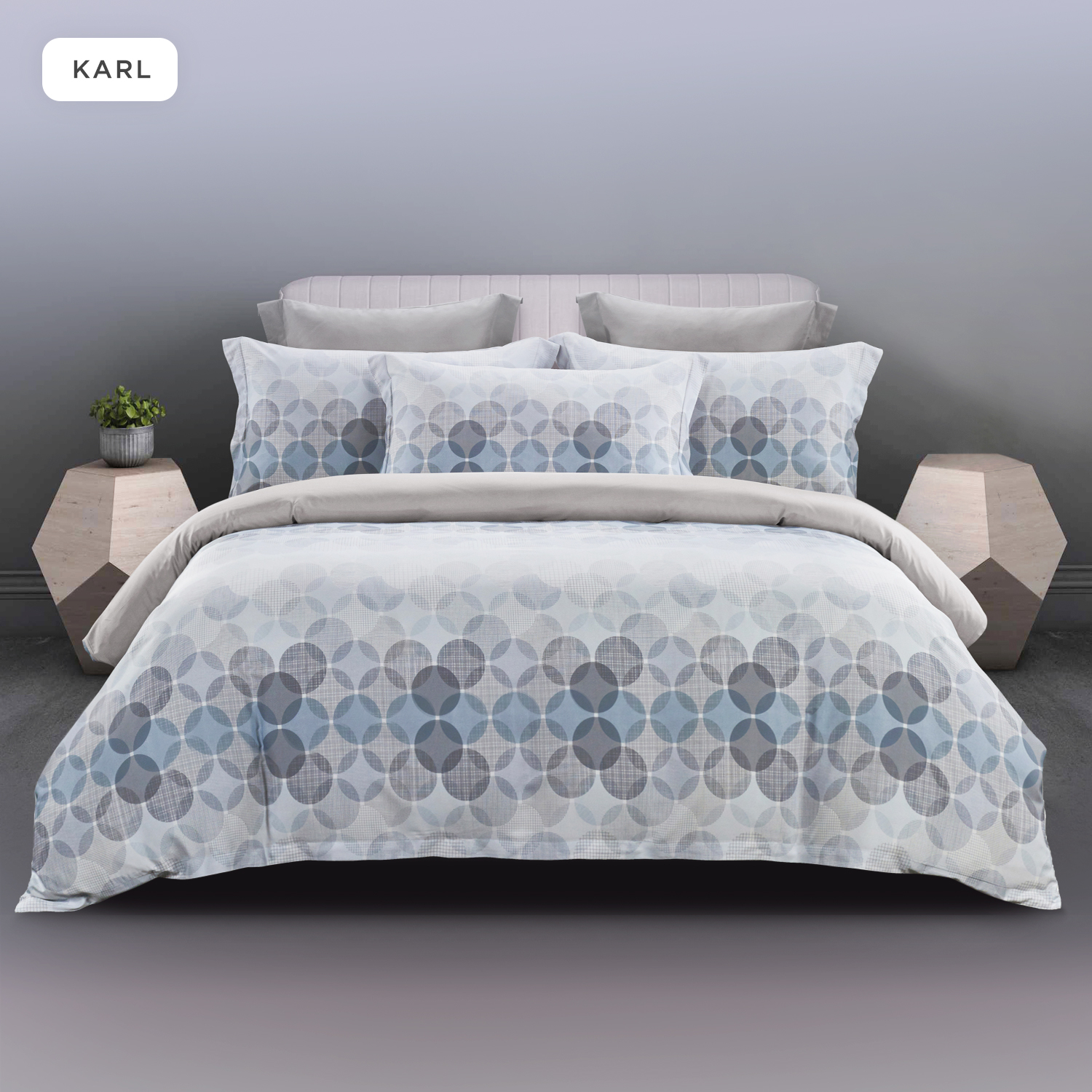 (Quilt Cover Set) Horgen Silky Soft Series 100% Tencel Print Quilt Cover Set · v3