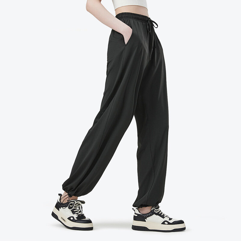 Camel Damen-Sonnenschutzhose mit UPF 50, schnell trocknende, lockere Hose aus Ice Silk