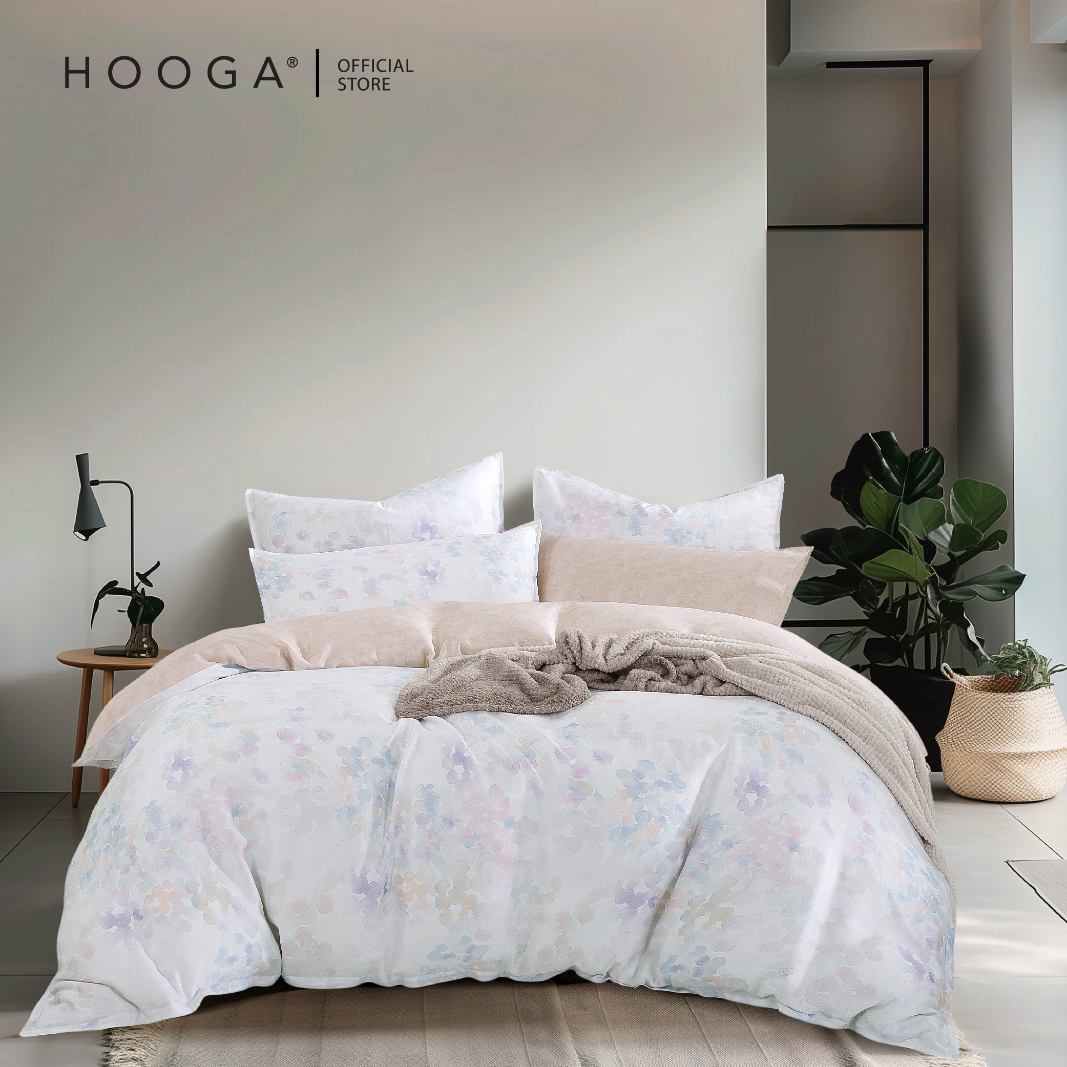 طقم غطاء لحاف سرير من Hooga Faythe 900TC Tencel