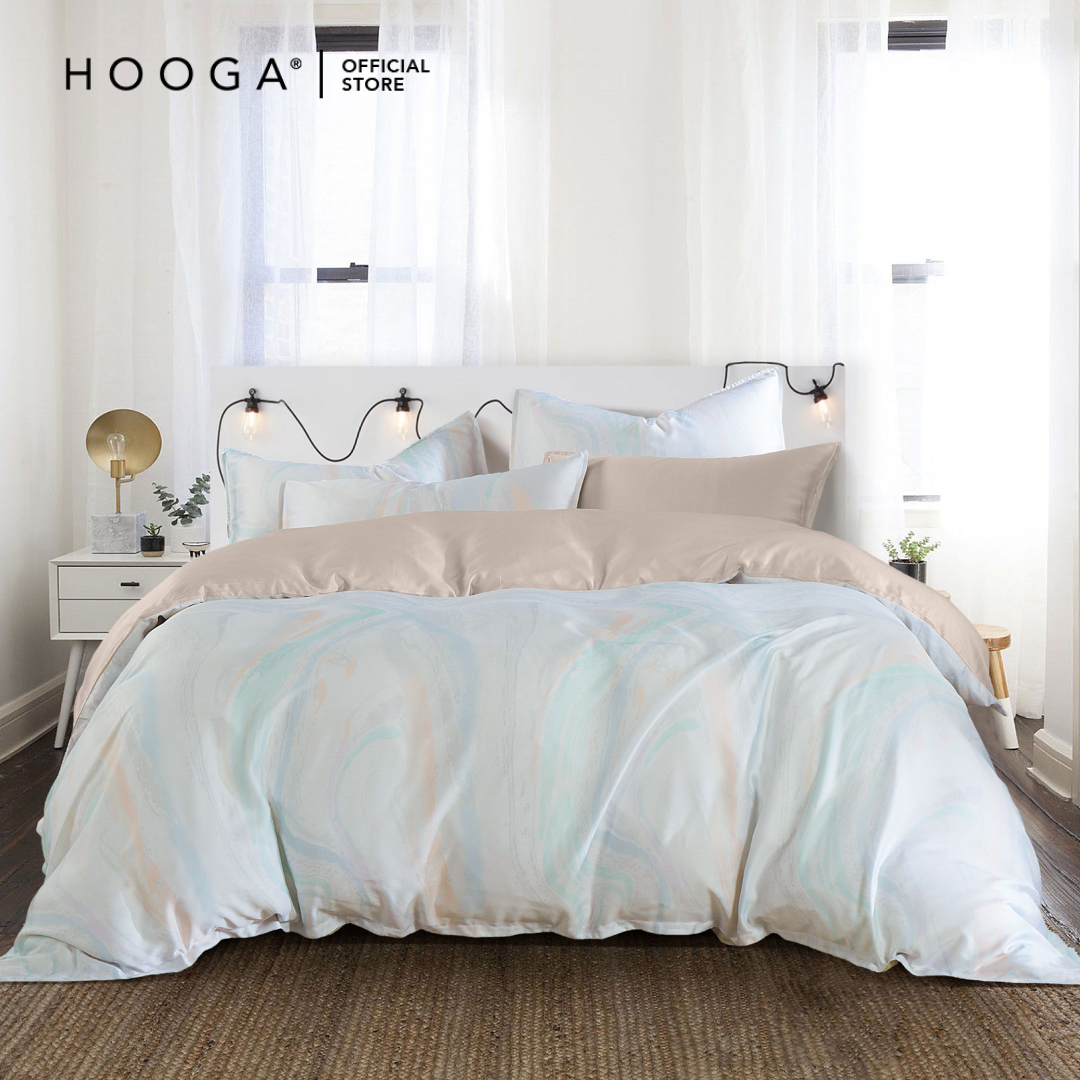 طقم غطاء لحاف سرير من Hooga Faythe 900TC Tencel