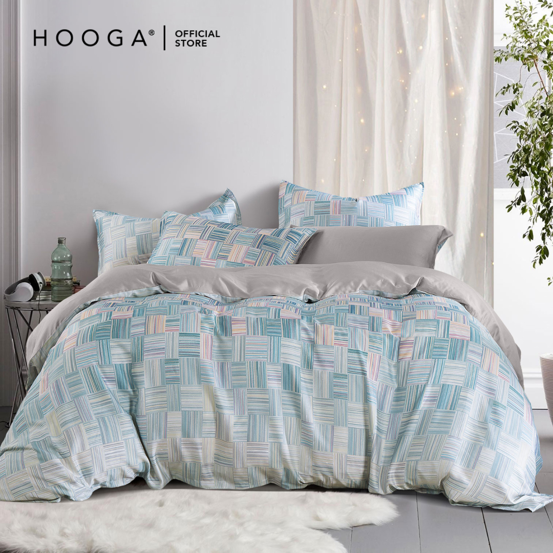 طقم غطاء لحاف سرير من Hooga Faythe 900TC Tencel