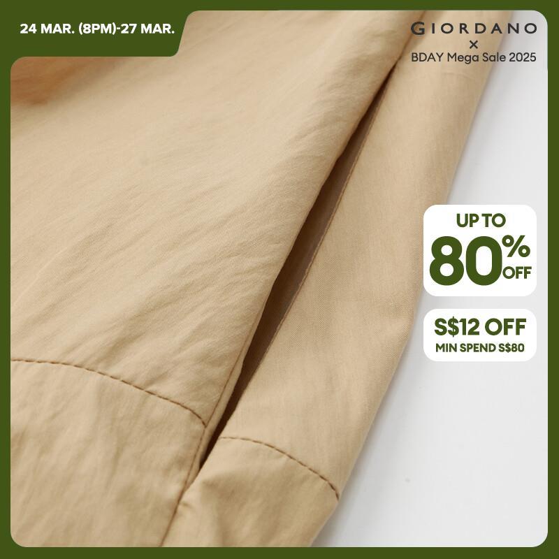 GIORDANO Women Pants Buckle Strap Elastic Waist Pants Lightweight Drape Simple Fashion Relaxed Casual Loose Crop Pants 18423606