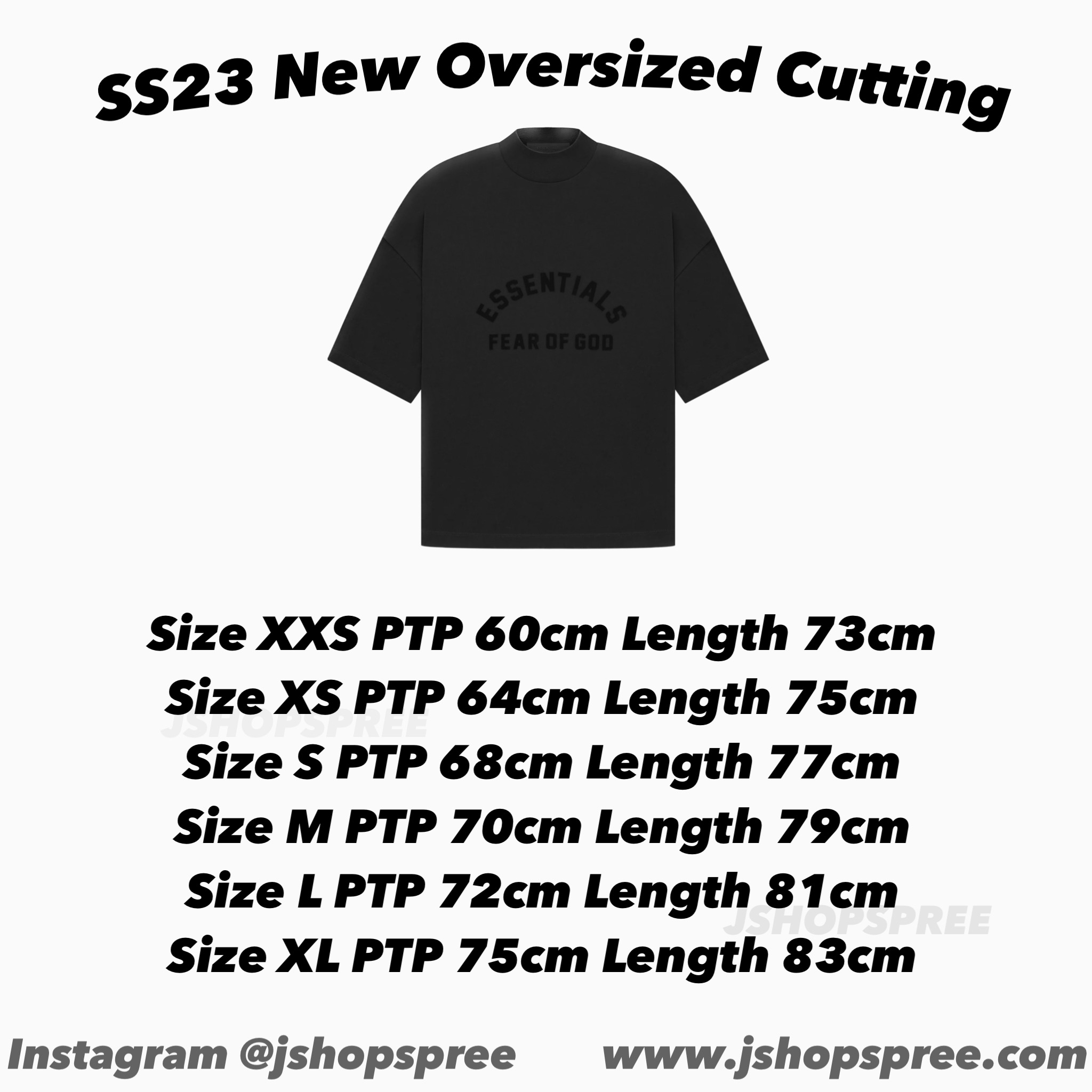 [JSHOPSPREE] [SG SELLER] FOG Essentials SS23 Black Collection Tee Black · v3