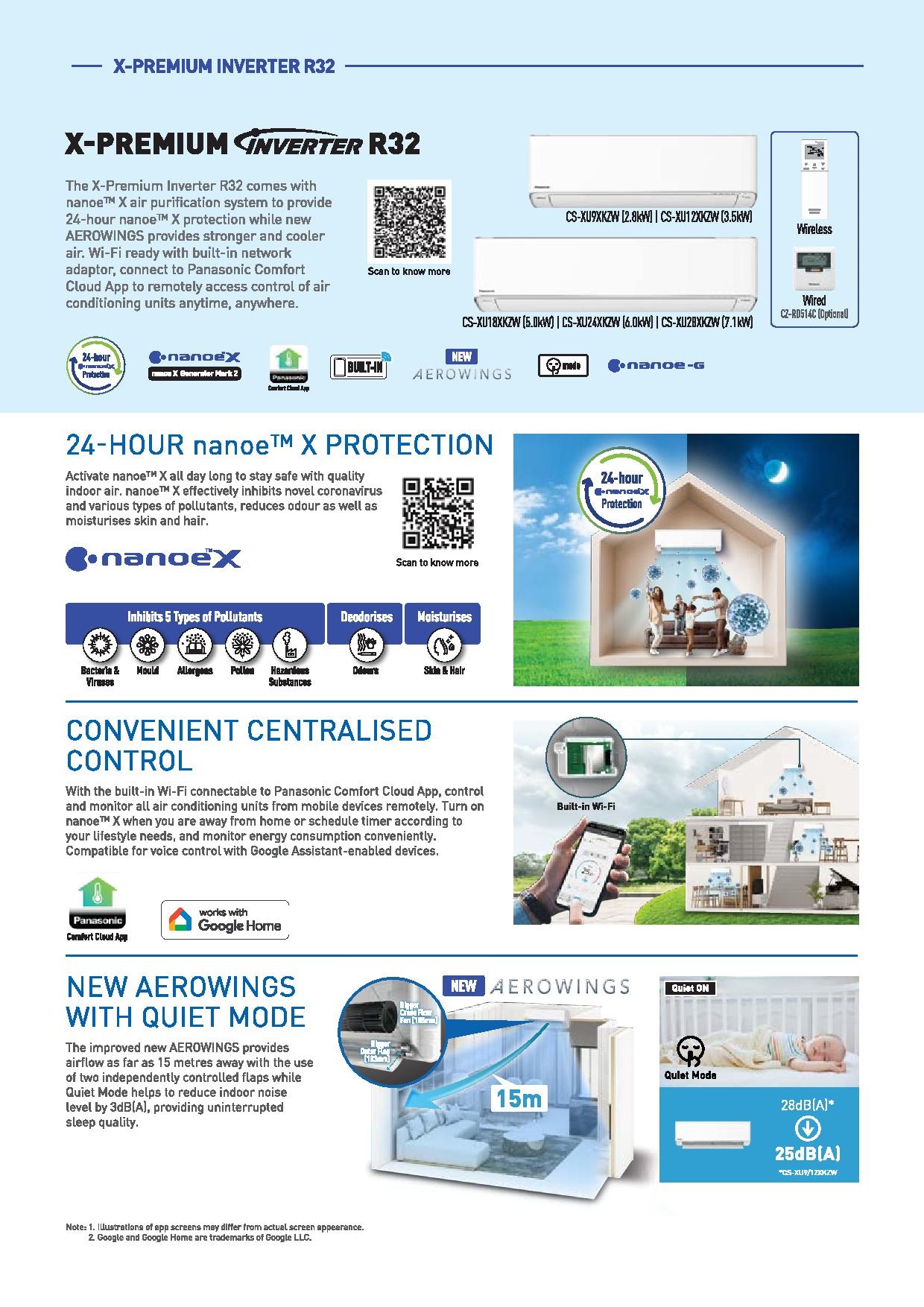 PANASONIC (WIFI) AIRCON R32 MULTI-SPLIT SYSTEM 3 [CU-3XU28YBZ x 1 & CS-XU9XKZW x 3] + 60 mesi di garanzia GRATUITA + Consegna GRATUITA + Servizio di consulenza GRATUITO + Sopralluogo GRATUITO sul sito