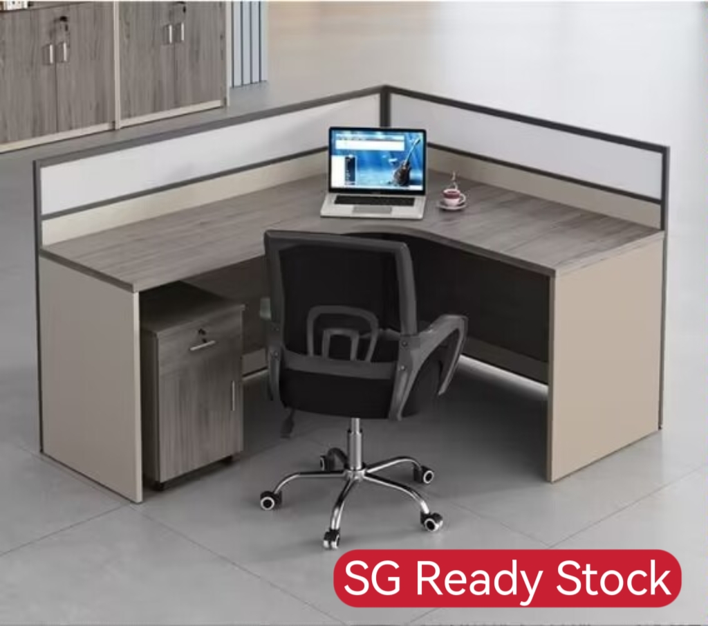 SG Ready Stock H301 L Şekli Yüksek Bölmeli İş İstasyonu, Hareketli Kaide, Ev Ofis Masası, Mobilya masası, Kabin, Sandalye