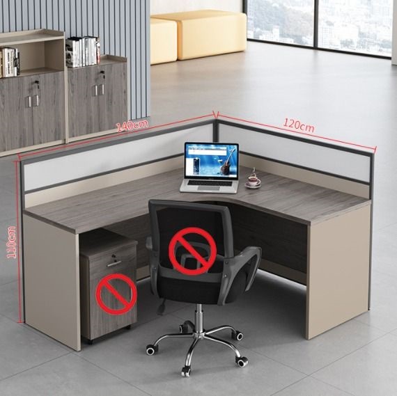 SG Ready Stock H301 L Şekli Yüksek Bölmeli İş İstasyonu, Hareketli Kaide, Ev Ofis Masası, Mobilya masası, Kabin, Sandalye