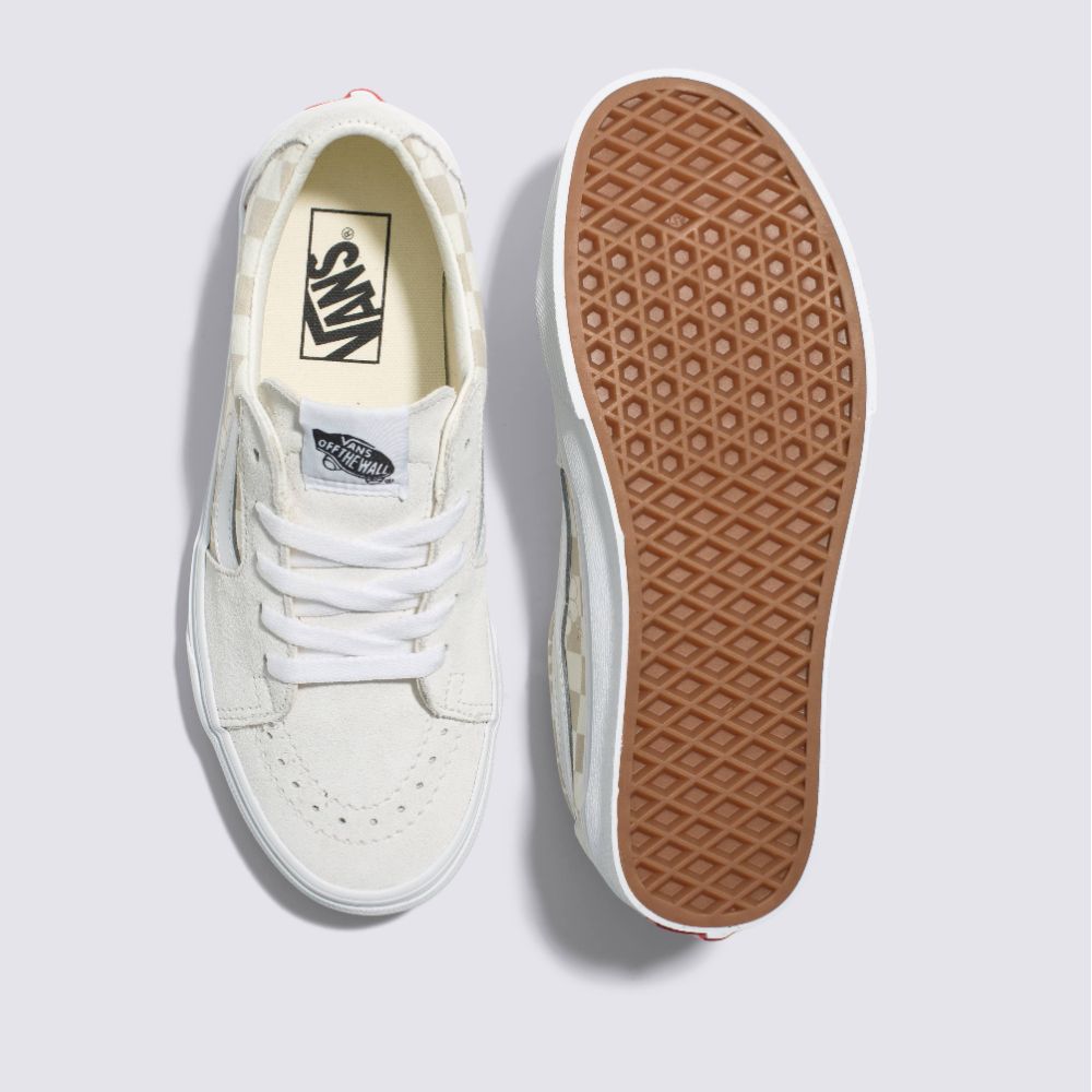Vans Floral Checkerboard SK8-Low Women Sneakers (Unisex US Size) WHITE VN0009QRFS81 · v6