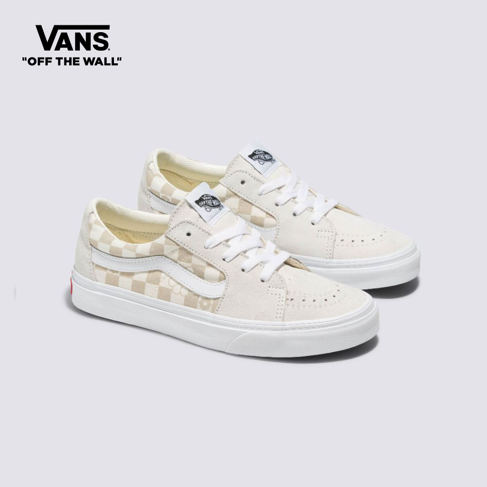 Vans Floral Checkerboard SK8-Low Women Sneakers (Unisex US Size) WHITE VN0009QRFS81 · v6