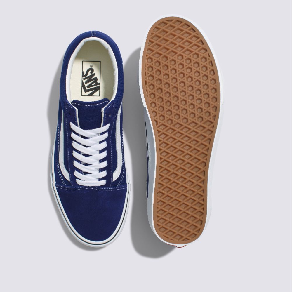 Vans Color Theory Old Skool 여성 스니커즈 (남녀공용 미국 사이즈) 블루 VN0005UFBYM1