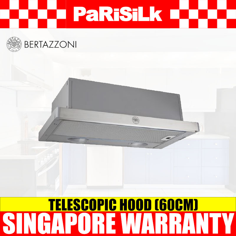 (ขนาดใหญ่) Bertazzoni K60TELXA เครื่องดูดควันแบบยืดหดได้ (60ซม.)