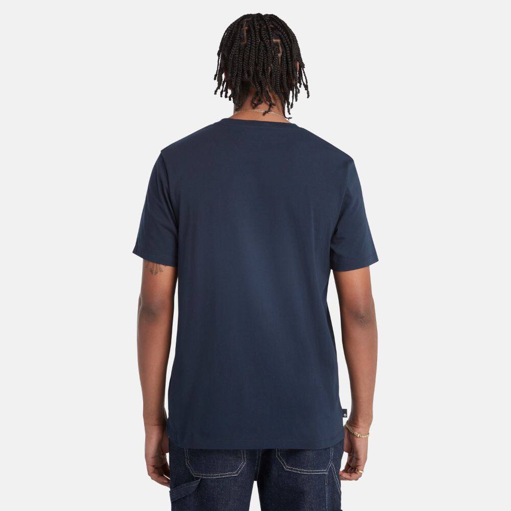 Timberland Men's Short Sleeves Brand Carrier Tee Regular Dark Sapphire