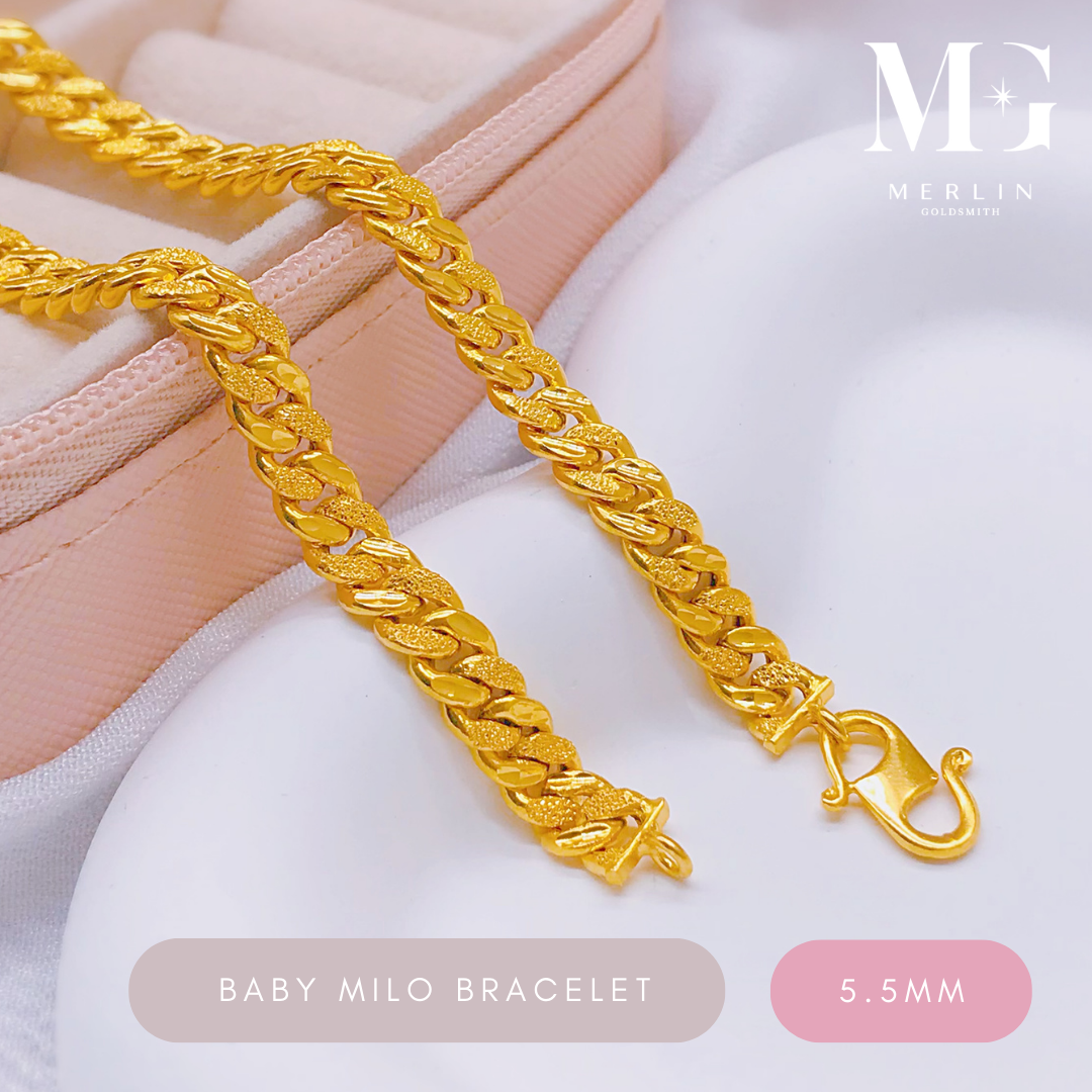 Merlin Goldsmith 22K 916 Gold 5.5mm Baby Milo Bracelet · v3