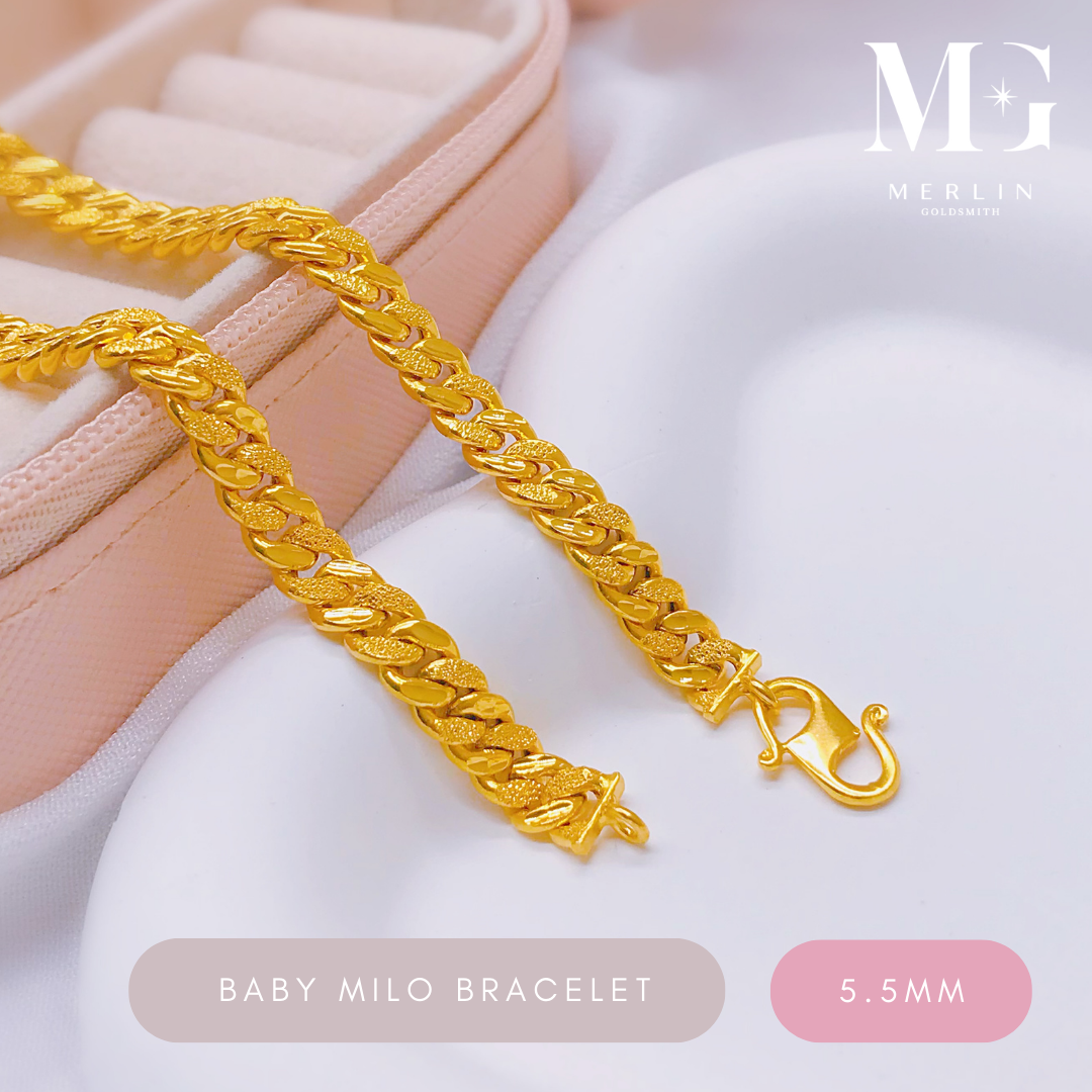 Merlin Goldsmith 22K 916 Gold 5.5mm Baby Milo Bracelet · v3