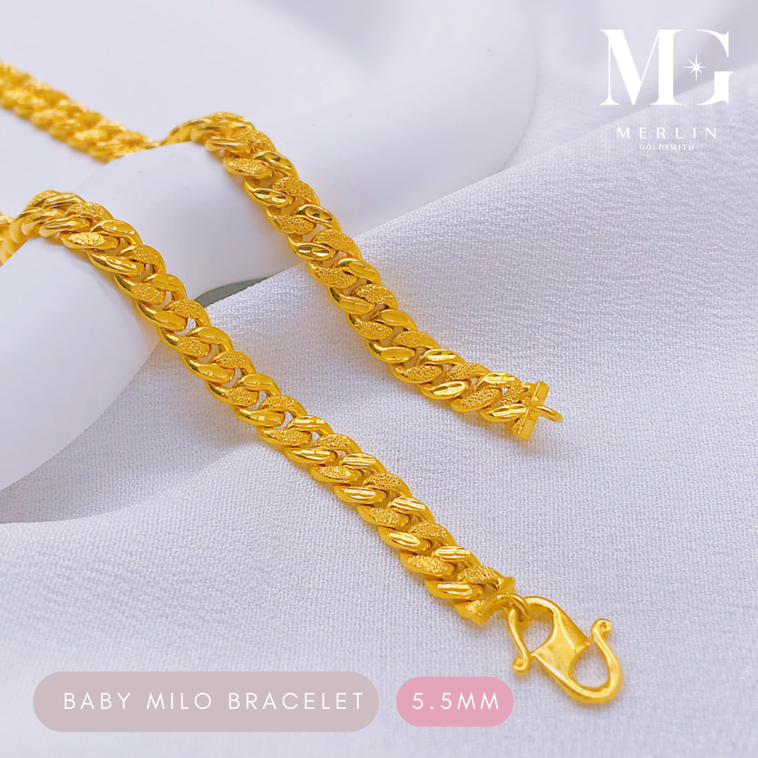 Merlin Goldsmith 22K 916 Gold 5.5mm Baby Milo Bracelet · v3