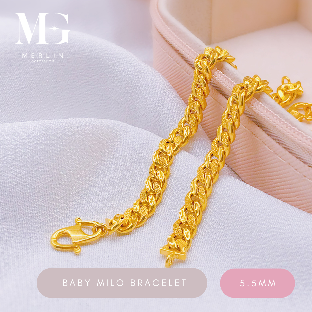 Merlin Goldsmith 22K 916 Gold 5.5mm Baby Milo Bracelet · v3