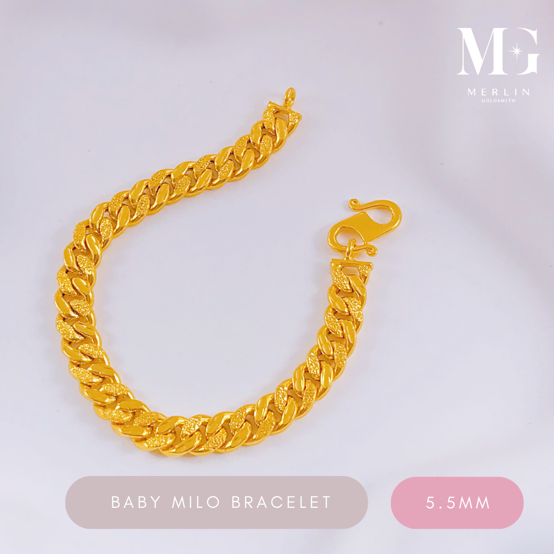Merlin Goldsmith 22K 916 Gold 5.5mm Baby Milo Bracelet · v3