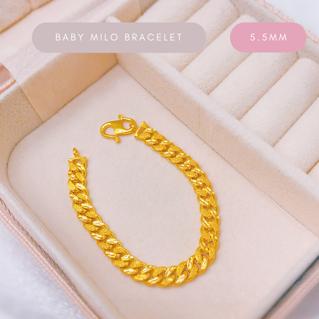Merlin Goldsmith 22K 916 Gold 5.5mm Baby Milo Bracelet · v3