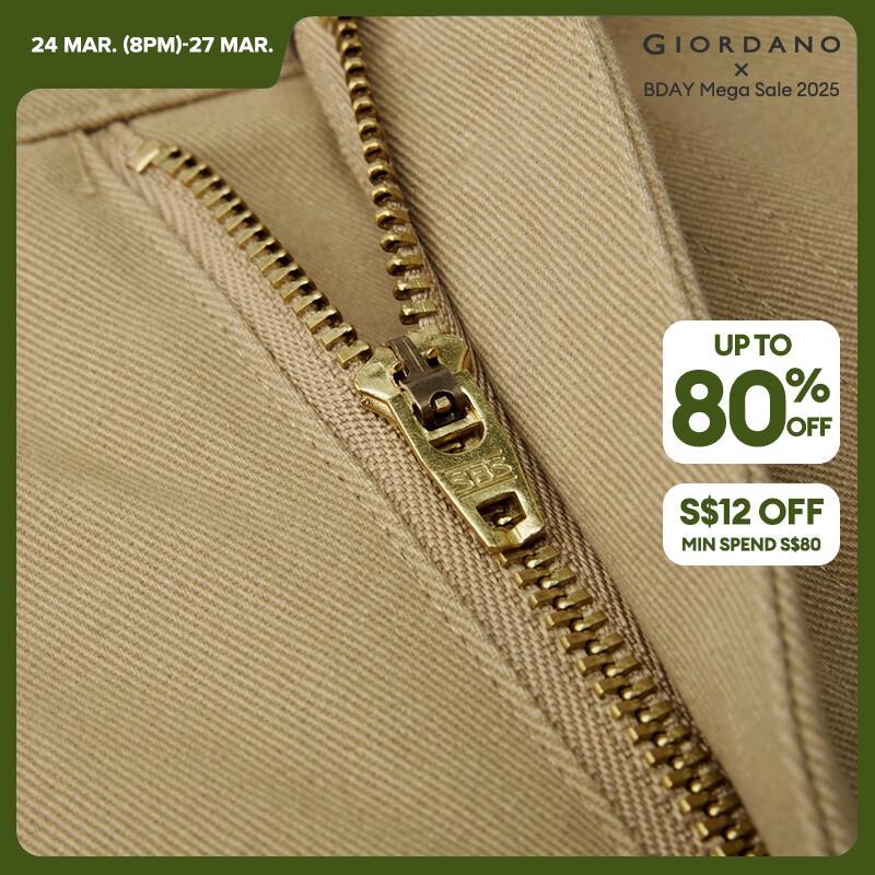 GIORDANO Women Pants Big Pockets Simpple Solid Color Pants 100% Cotton Wide Leg Ankle Length Fashion Casual Pants 05423670 · v2