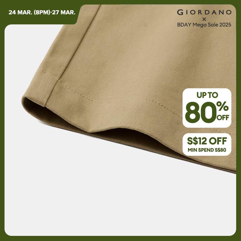 GIORDANO Women Pants Big Pockets Simpple Solid Color Pants 100% Cotton Wide Leg Ankle Length Fashion Casual Pants 05423670 · v2