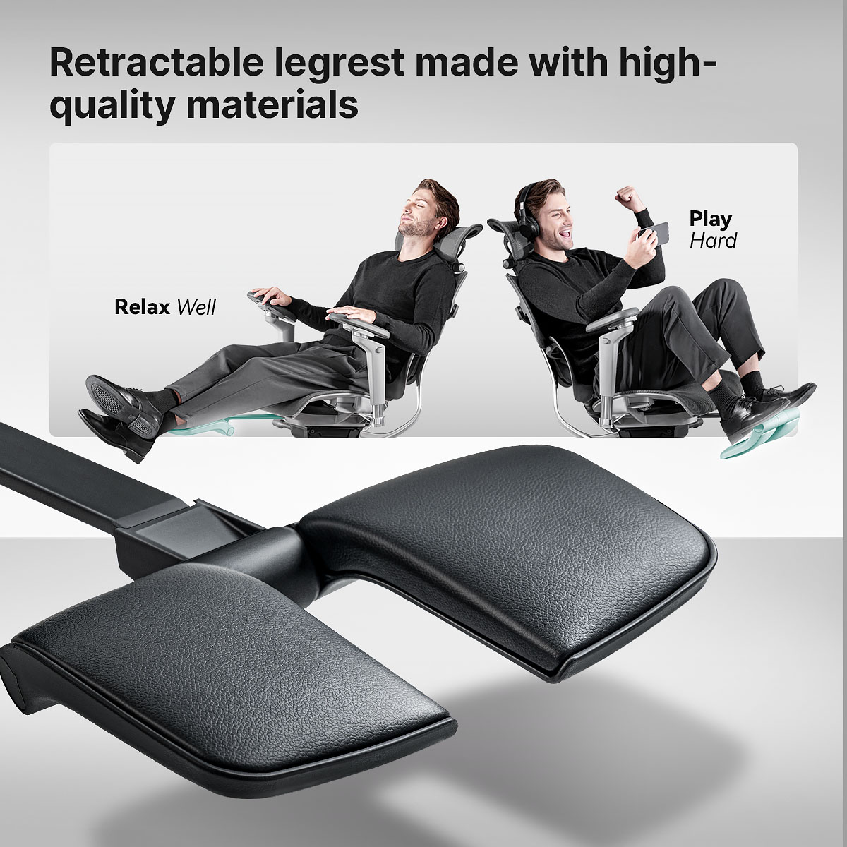 Hinomi X1 3D Sırt Destekli Ergonomik Ev Ofisi Koltuğu | Bacak Desteği | Oyun | Örgü Sandalye