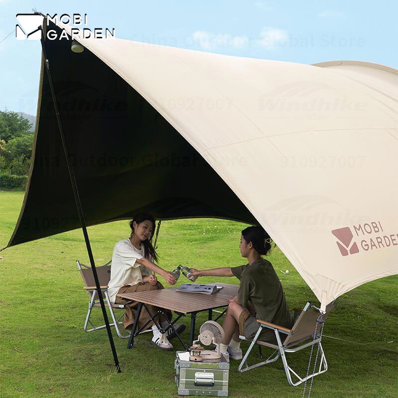 MOBI GARDEN Outdoor Camping Picnic Tent Anti-vinyl Canopy Rain Anti-ultraviolet 50+ Large-size Tunnel-type Oxford View D250 · v49