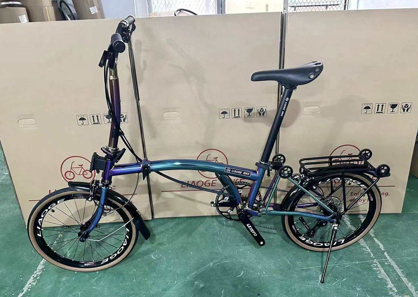 [LIAOGE BIKE] Liaoge888 20 inch trifold bike bicycle rim brake 9 speed folding stable ride (Latest Model) · v5