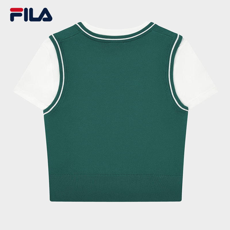 FILA CORE Women's COURT LEGEND ORIGINALE Short Sleeve T-shirt in Green · v2