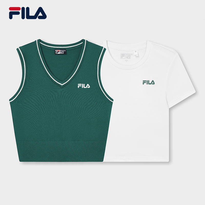 FILA CORE Women's COURT LEGEND ORIGINALE Short Sleeve T-shirt in Green · v2