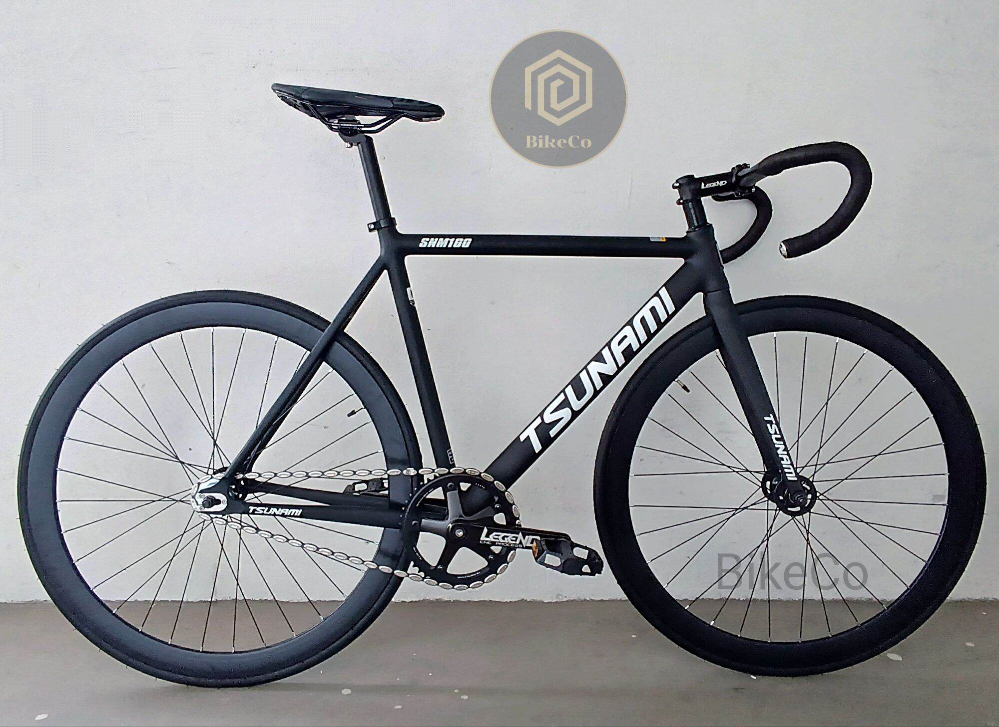TSUNAMI SNM-100 Fixie | Fixed Gear Bicycle 40mm Aero Deep Profile | Fixed Single Speed Bicycle · v8