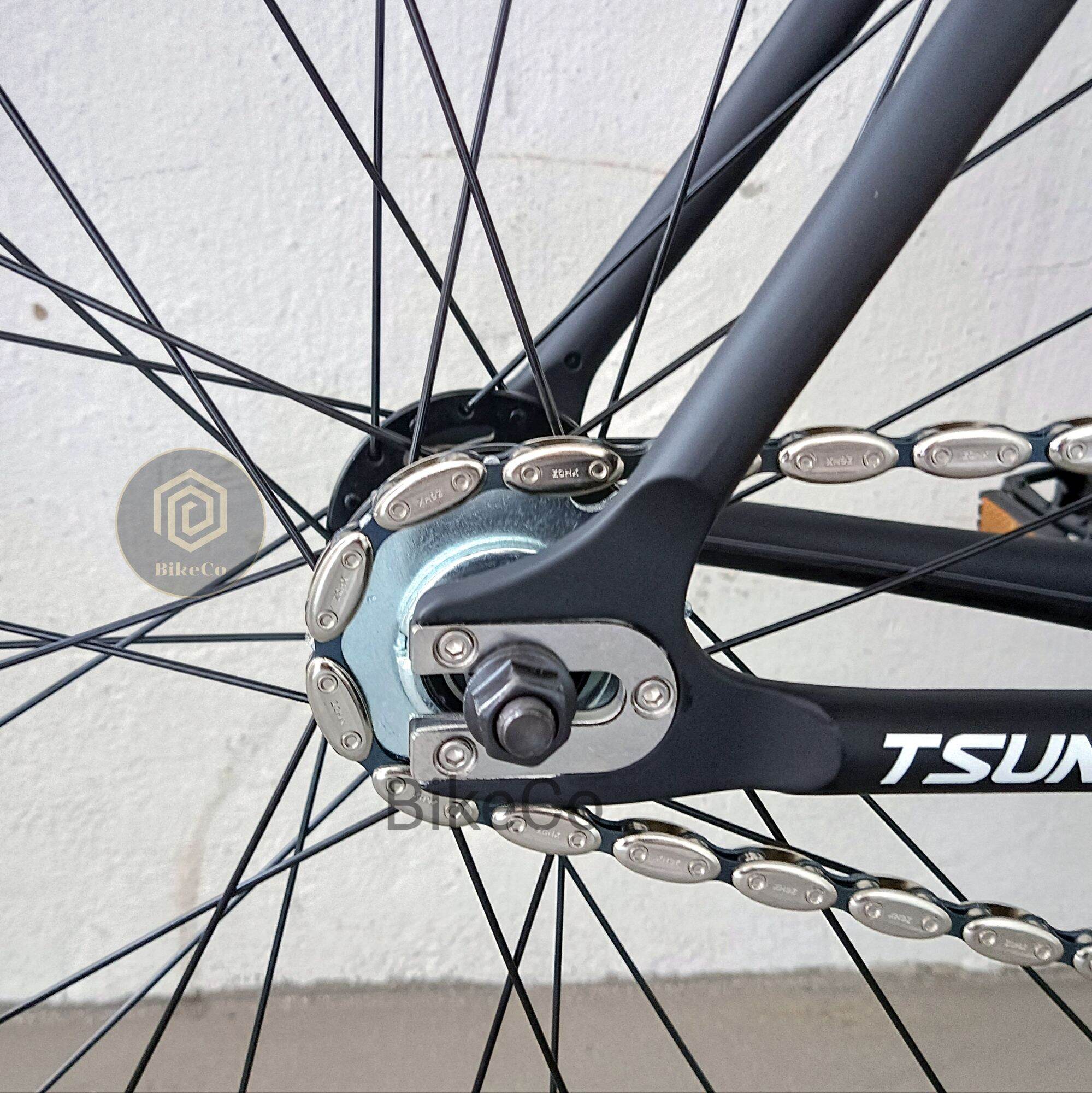 TSUNAMI SNM-100 Fixie | Fixed Gear Bicycle 40mm Aero Deep Profile | Fixed Single Speed Bicycle · v8