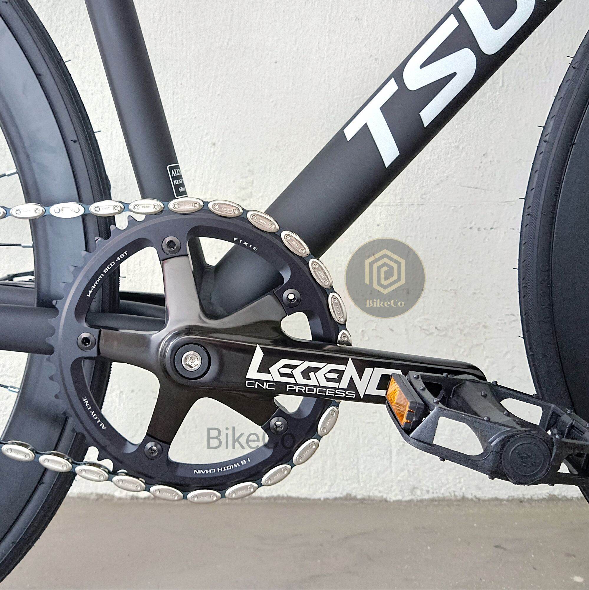 TSUNAMI SNM-100 Fixie | Fixed Gear Bicycle 40mm Aero Deep Profile | Fixed Single Speed Bicycle · v8