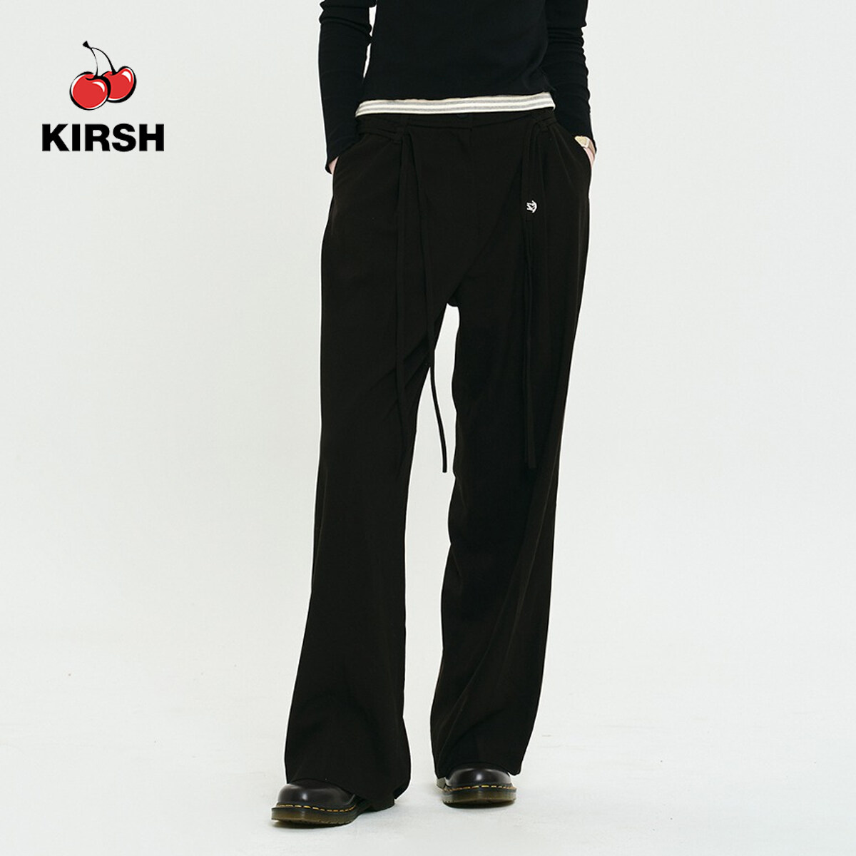 [KIRSH] COLLECTION STRING CUT OFF WIDE SLACKS | 23AW