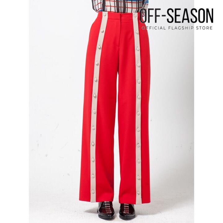 Außerhalb der Saison LIE Lange Hose mit weitem Bein und Knopfdetail im Ausverkauf