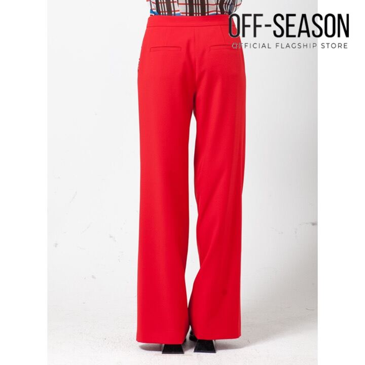 Außerhalb der Saison LIE Lange Hose mit weitem Bein und Knopfdetail im Ausverkauf