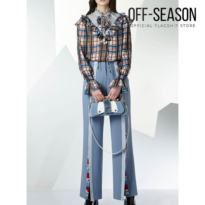 Außerhalb der Saison LIE Lange Hose mit weitem Bein und Knopfdetail im Ausverkauf